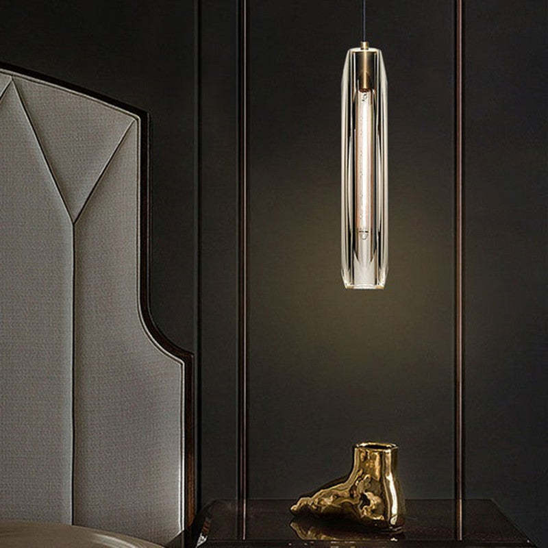 Glazen Hanglamp met Messing Armatuur en Rookglas Kap Scandinavisch Design voor Eetkamer Woonkamer Keuken | Sansoti