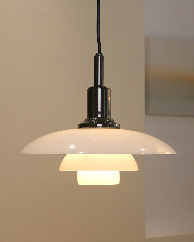 Hanglamp Glas Rond Scandinavisch Wit LED Woonkamer Eetkamer Slaapkamer Modern | Sansoti