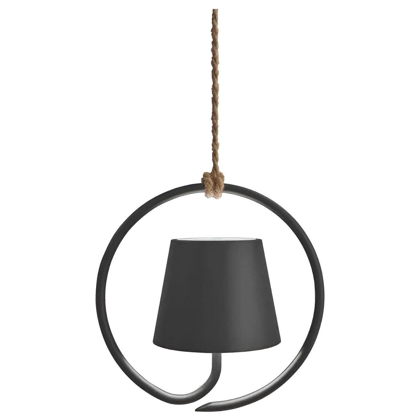 Hanglamp Draadloos Oplaadbaar LED Retro Metaal Zwart Wit Pendellamp Modern | Sansoti