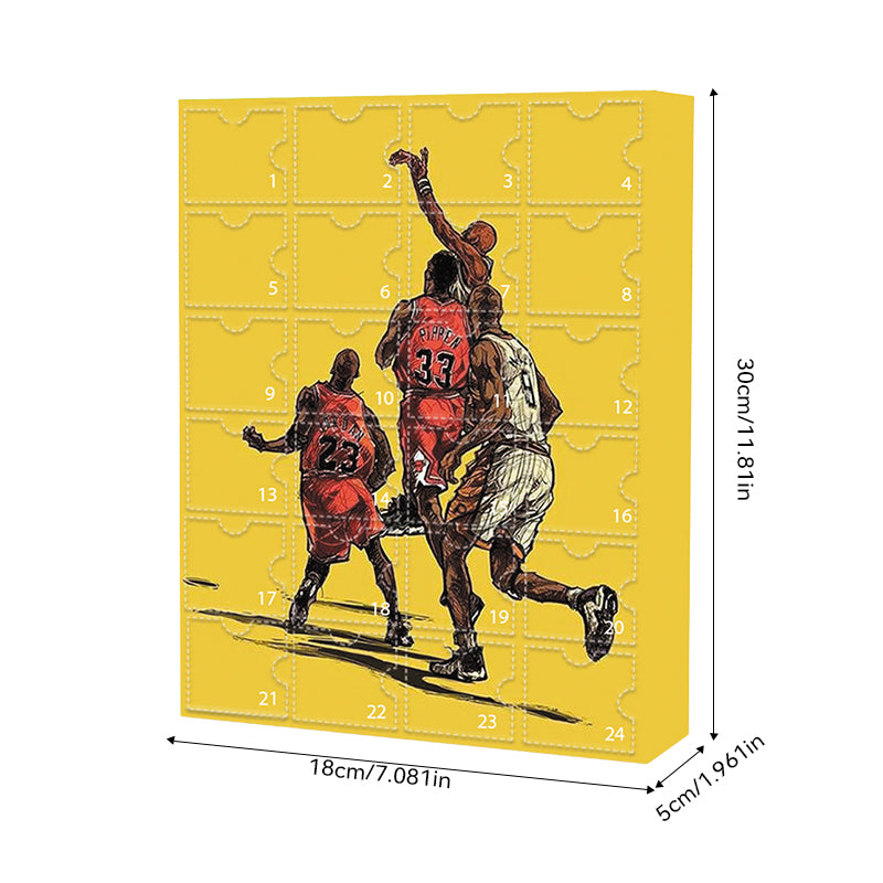NBA Basketball Advent Calendar 24 Compartments December Countdown Collectible Figures Ornament Memorabilia Fans | Sansoti