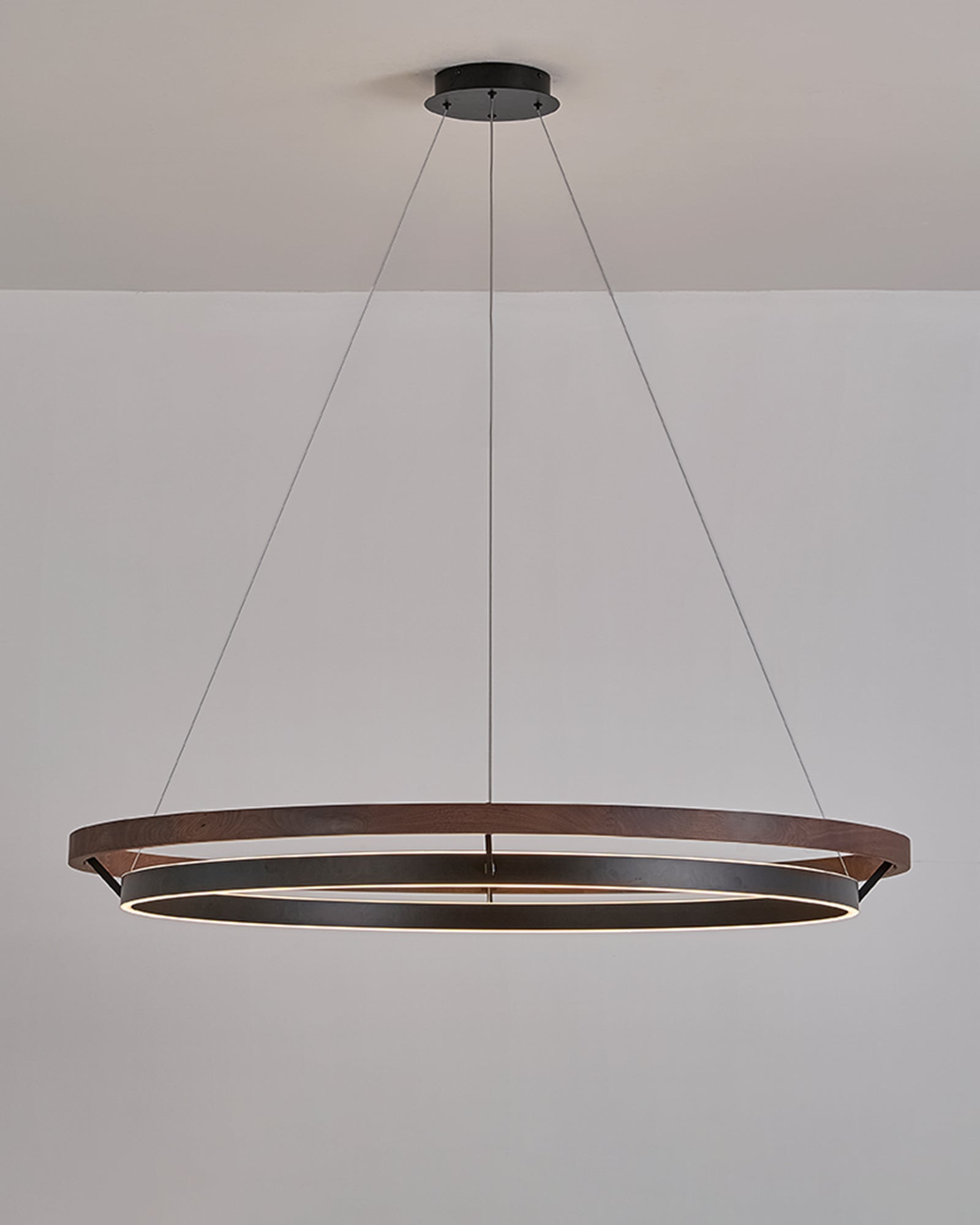 Holz-Ring-Kronleuchter LED Eingebaut Warmweiß Dimmbar Esszimmer Wohnzimmer Deckenlampe Modern Bauernhaus | Restfield