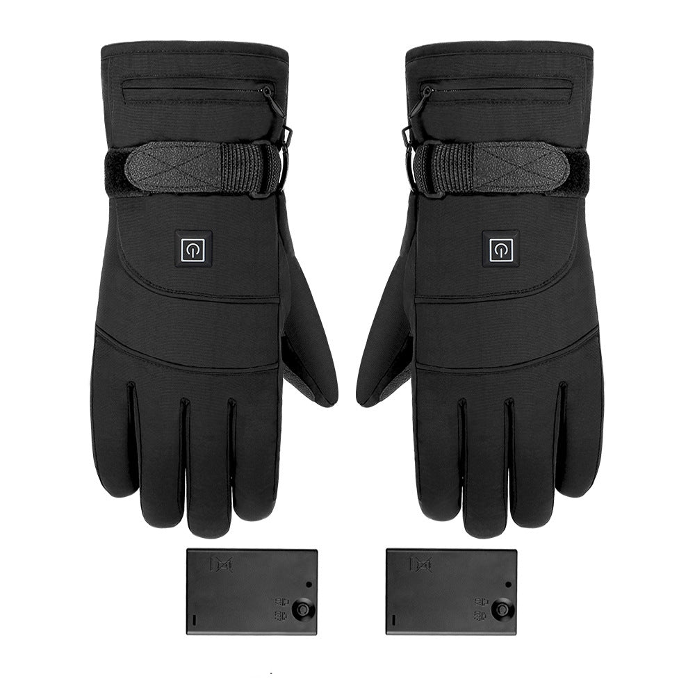 Heated Gloves Touchscreen Waterproof Thermal Winter Gloves Skiing Motorcycling Outdoor Sports | Sansoti