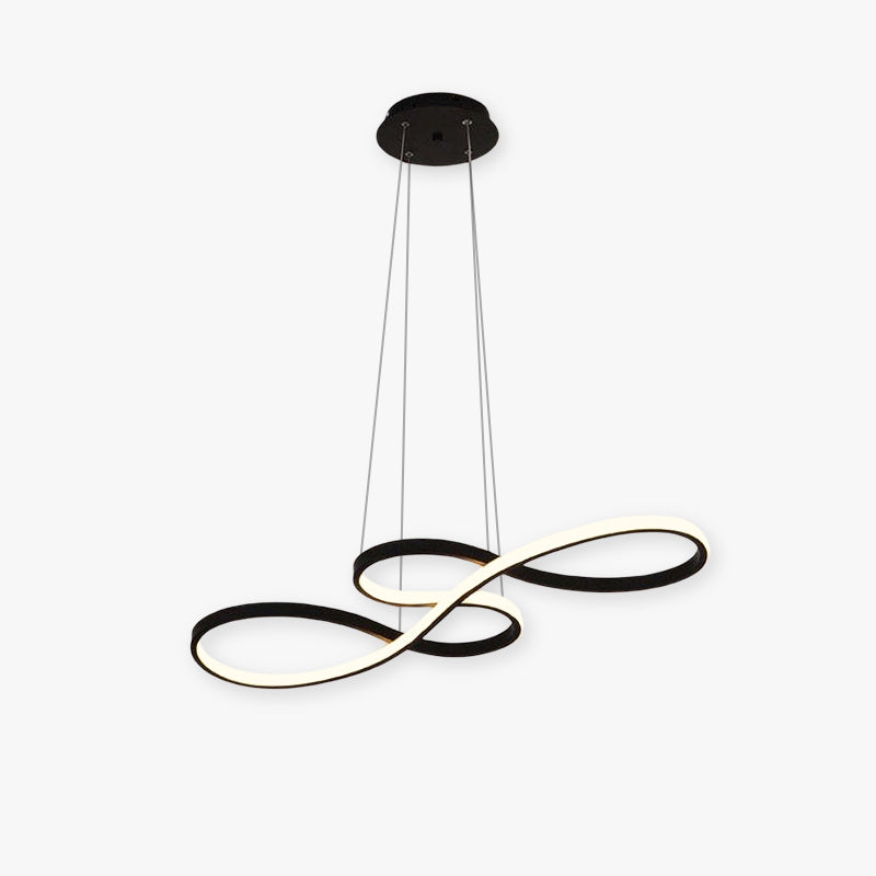 Musical Note Pendant Light Black Gold Design LED Adjustable Dining Room Living Room Modern Fixture Ambient Lighting Interior | Sansoti