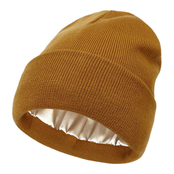 Zijden Wintermuts Dames Wol Voering Haarbescherming Ademend Windbestendig Warm Winteraccessoire Mode | Sansoti