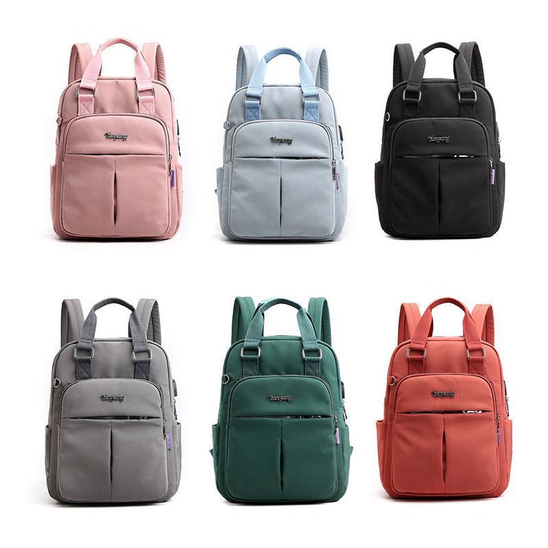 Waterdichte Dagelijkse Rugzak met USB Oplaadpoort Zwart Grijs Roze Groen Blauw Rood Multifunctioneel voor Werk School Reizen Laptop iPad Telefoon Opslag | Sansoti