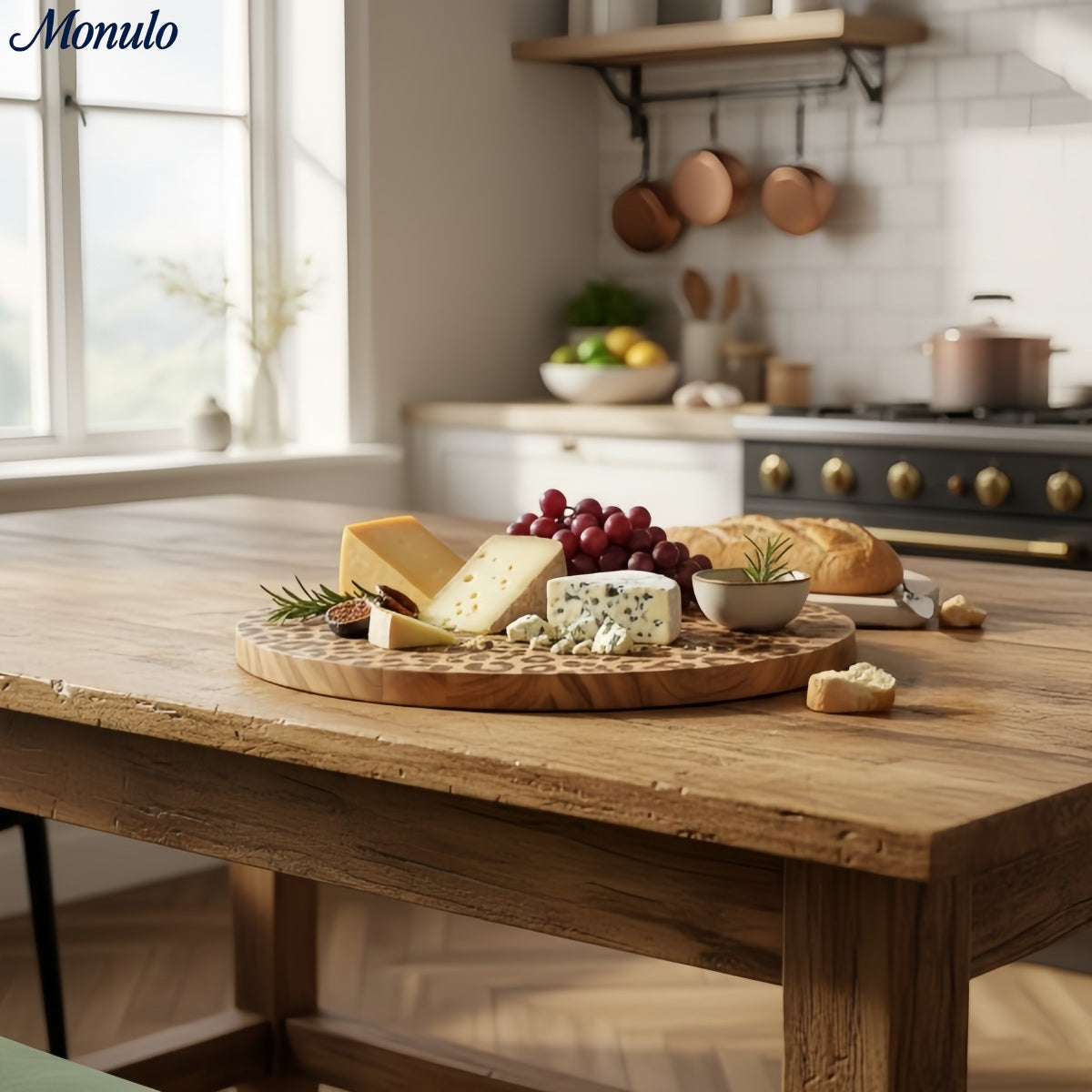 Houten Serveerplank Sapelehout Rond en Vierkant Scandinavisch Design voor Keuken en Tafel | Sansoti
