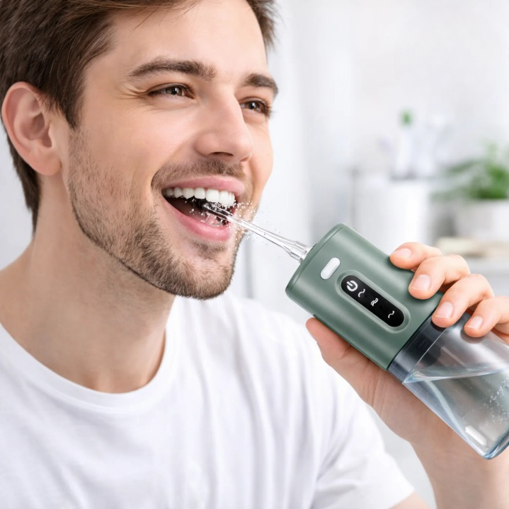 Mondverzorging Waterflosser met Wisselbare Opzetstukken | 3 Reinigingsmodi | IPX6 Waterdicht | Sansoti