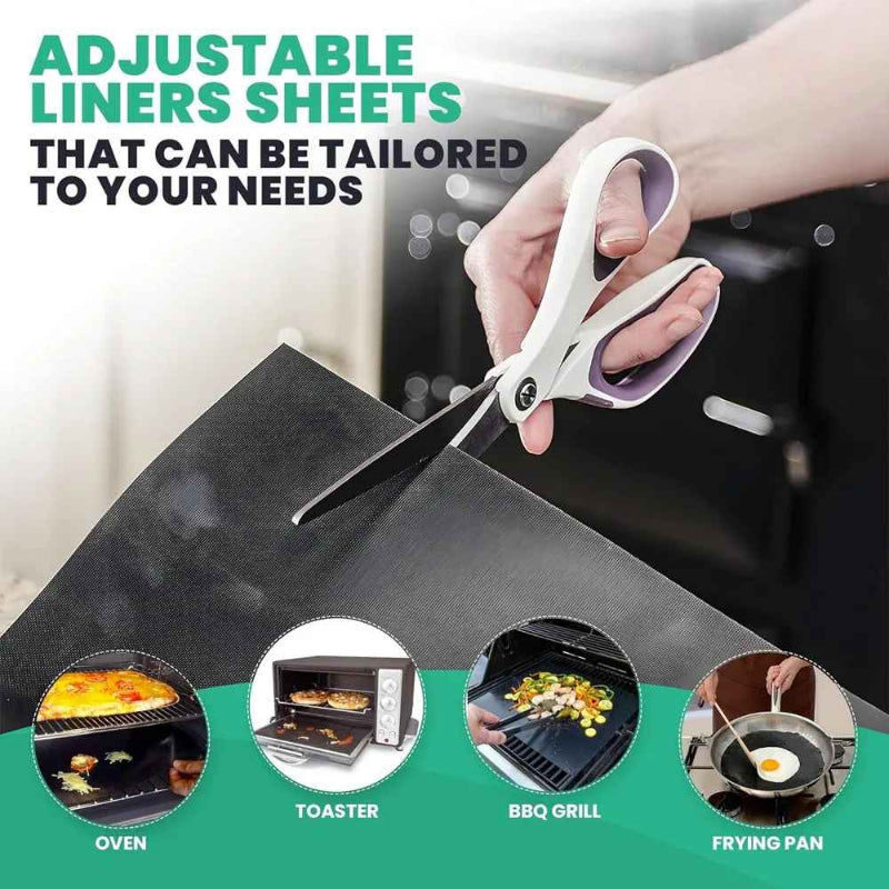 Wiederverwendbare BBQ-Matte, 33 cm, hitzebeständige Antihaft-Grillmatte für Grill, Ofen, Küche und Außenbereich, schwarz | Sansoti