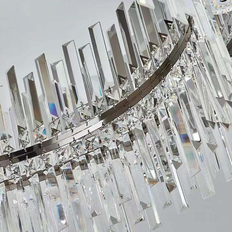 Kristall Deckenleuchte Rund Modern Flush Mount Chrom E12 Dimmbar Wohnzimmer Schlafzimmer