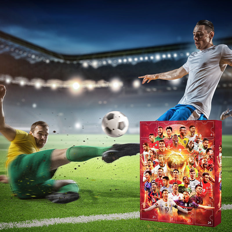 Soccer Advent Calendar 24 Miniature Player Figures Christmas Countdown Surprise Gift Set Kids' Toy | Sansoti