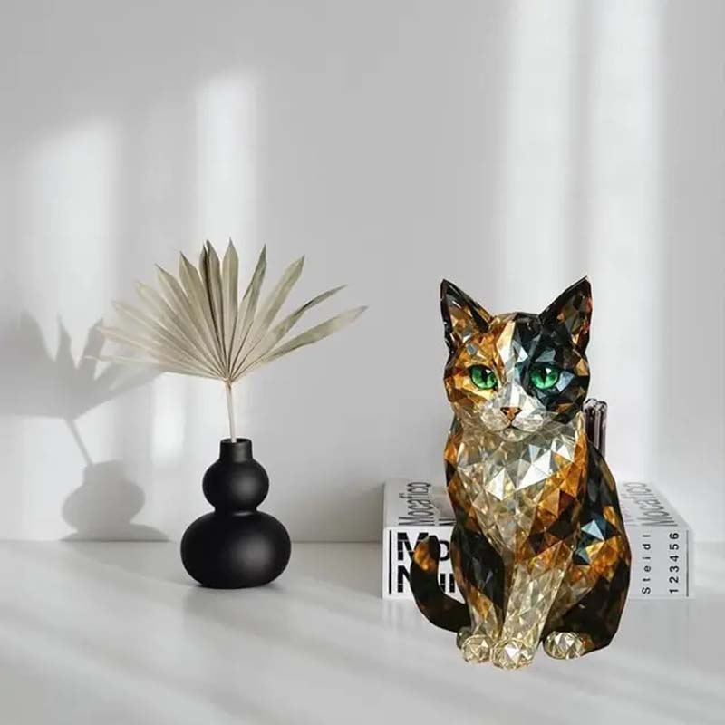 Advent Calendar Cats with 24 Crystal Figurines Collection December Christmas Decoration for Cat Lovers | Sansoti