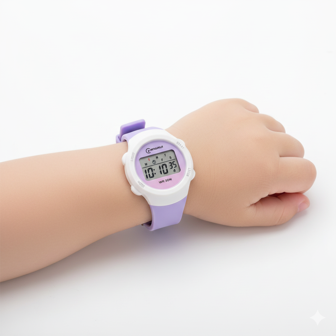 Digitale Kinderuhr Sportlich Wasserdicht mit Alarm Stoppuhr und Timer Silikonarmband für Jungen und Mädchen | Sansoti