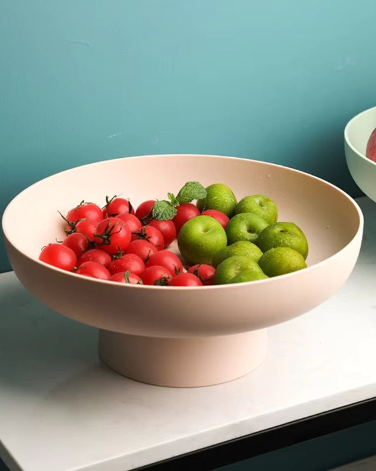 Vintage Serveerkom Retro Stijl Pastelkleuren Keramiek Grote Schaal Salade Ontbijt Scandinavisch Interieur Tafelaccessoire | Sansoti