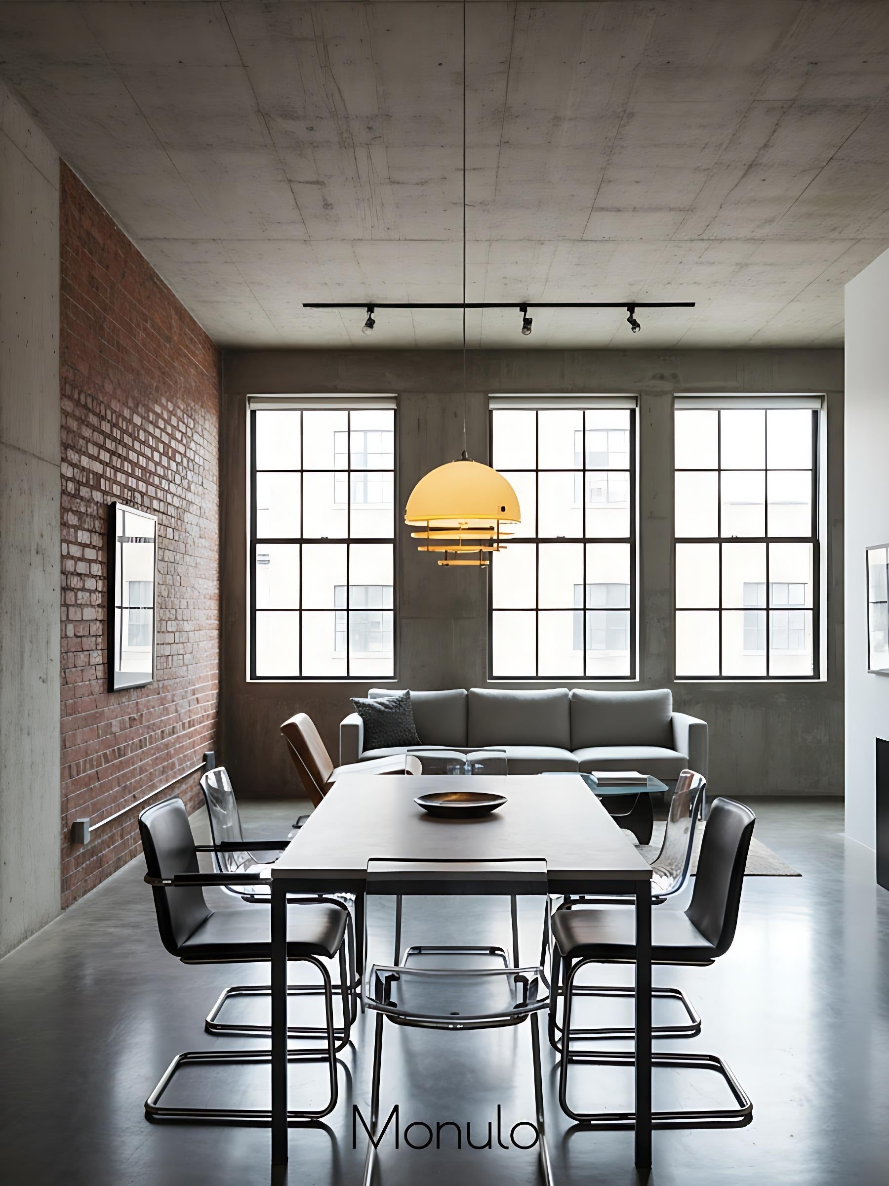 Stijlvolle Hanglamp Bauhaus Design Oranje-Wit Sfeerverlichting voor Moderne Interieurs | Sansoti