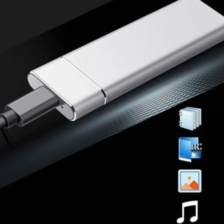 External Hard Drive 520MB/s USB-C 1TB 2TB Aluminum Silver Black Blue Red Portable SSD Storage Data | Sansoti