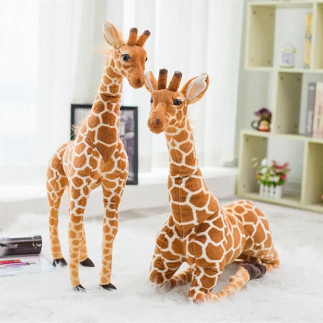 Giraffen-Kuscheltier XXL aus weichem Plüsch – Dekoration fürs Kinderzimmer, 80–140 cm, stehendes Tier, Geschenk für Kinder | Sansoti