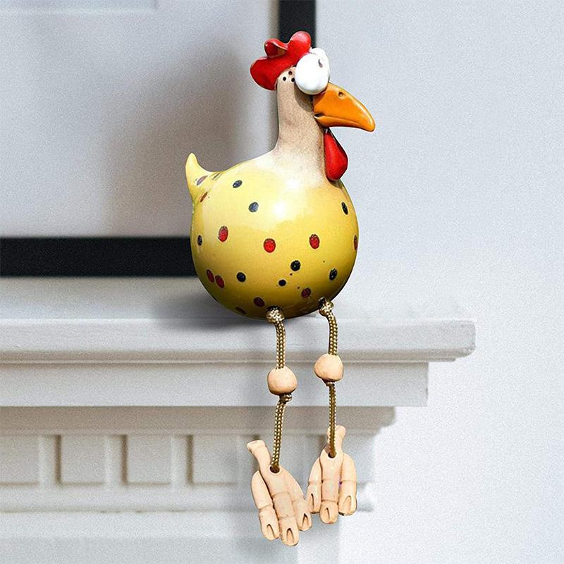 Ornement de jardin décoratif en forme de coq, en résine, avec pattes mobiles sensibles au vent, décoration extérieure pour balcon, terrasse et jardin | Sansoti