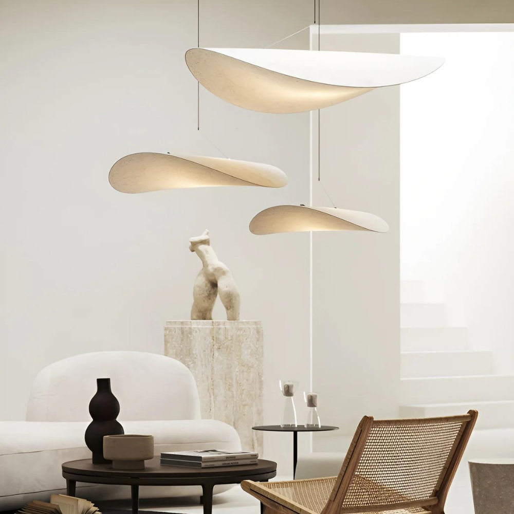 Hanglamp Japandi Handgeweven Zijde Wit Ø40 Ø60 Ø80 Slaapkamer Eetkamer | Sansoti