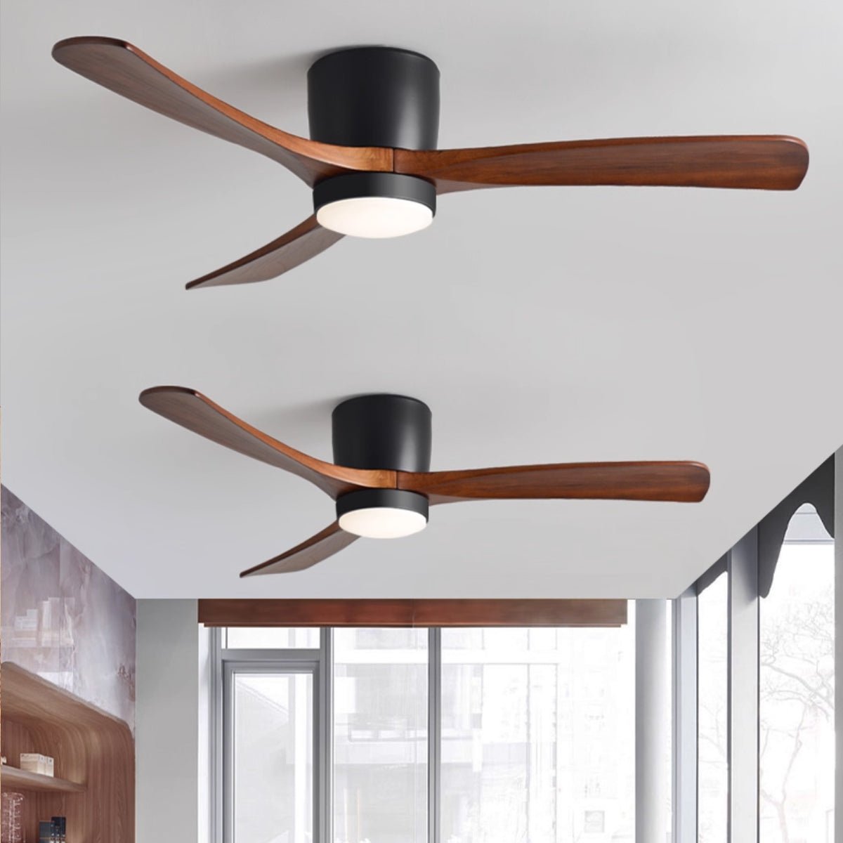 Ventilateur de plafond avec éclairage LED et pales en bois – Design scandinave | Restfield
