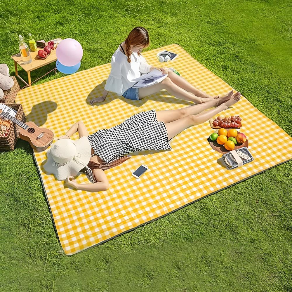 Waterdichte Opvouwbare Picknickkleed voor Buiten – Zachte Bovenzijde PEVA Onderzijde – Compact Draagbaar Strandkleed voor Picknick Camping Park | Sansoti