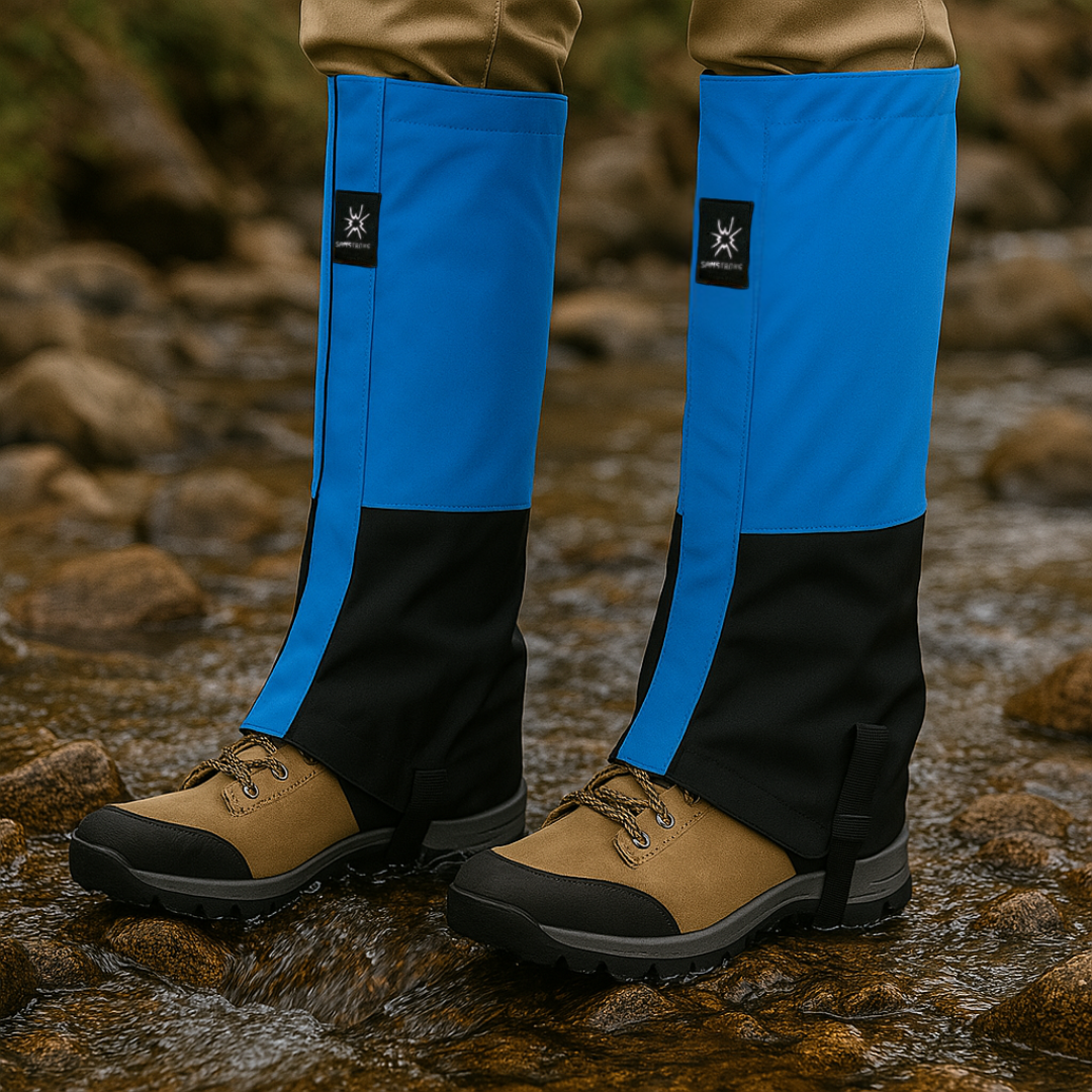 Wasserdichte Gamaschen Trekking 40 cm hoch Verstellbar Schwarz Grün Blau Gelb Winterwandern Ski Schnee | Sansoti