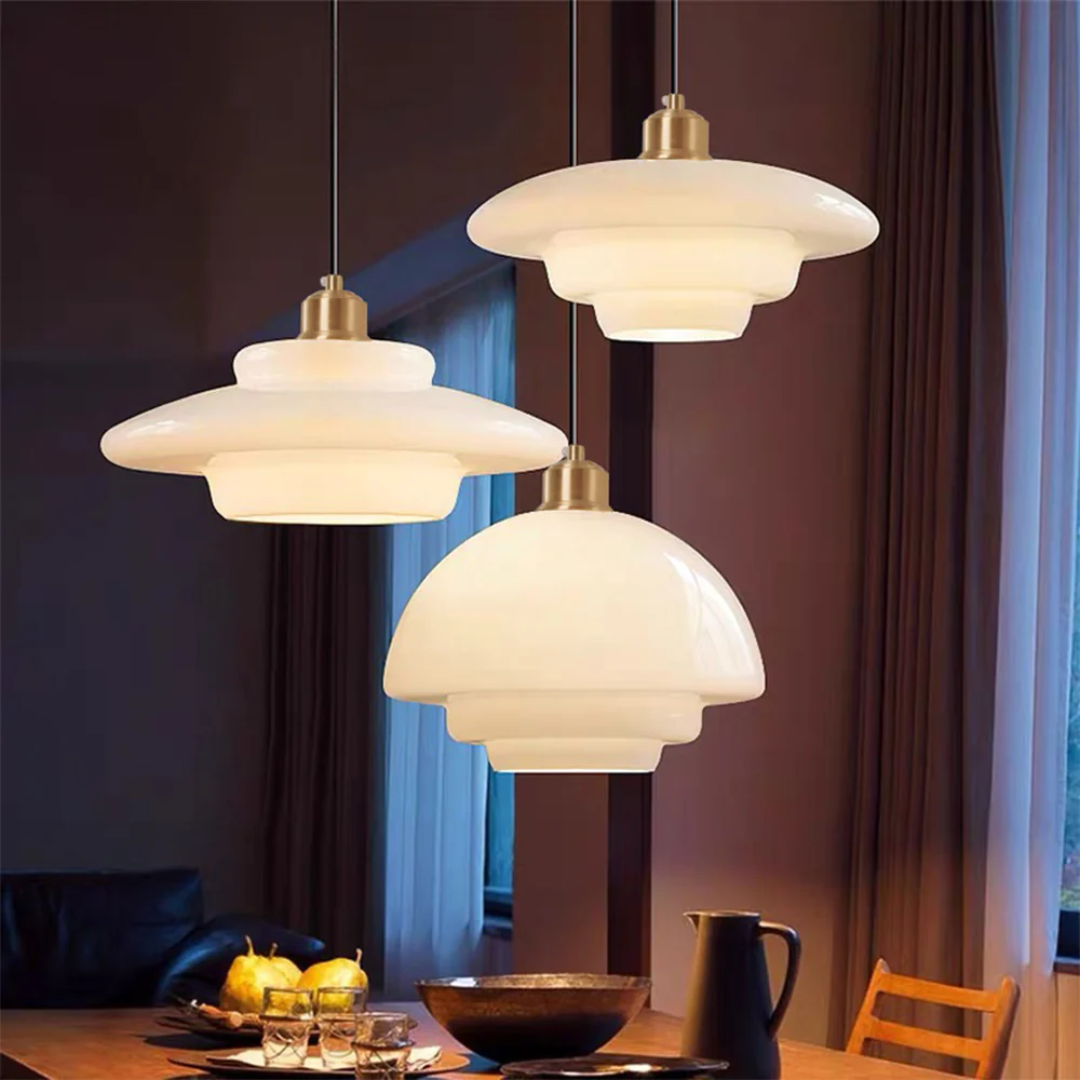 Hängelampe Glas E27 Gold Rund Wohnzimmer Esstisch Küche Organisches Design Stimmungslicht Modernes Interieur | Restfield