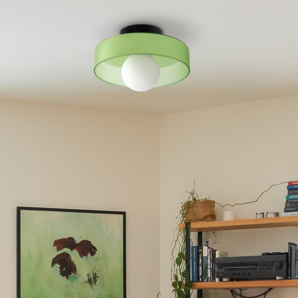 Mulon Decken- und Wandleuchte Glas G9 Bernstein Wohnzimmer Schlafzimmer Design Beleuchtung Modern Rund | Restfield