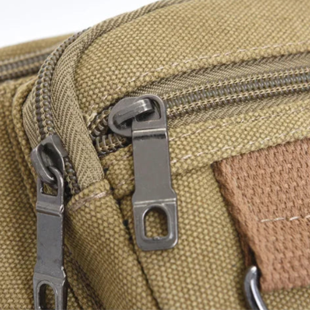 Canvas-Hüfttasche mit mehreren Fächern, Unisex-Crossbody-Reisetasche für den täglichen Gebrauch und Outdoor-Aktivitäten | Sansoti