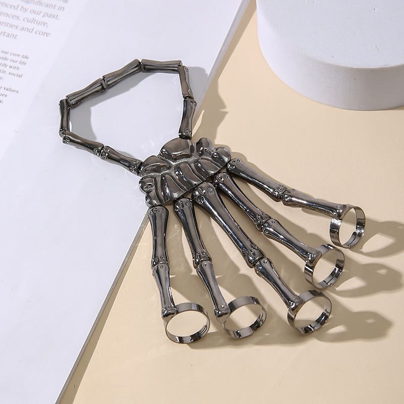 Skelet Handketting Metaal Halloween Accessoire Gothic Sieraad Cosplay Party Decoratie Feest Kostuum Armband | Sansoti