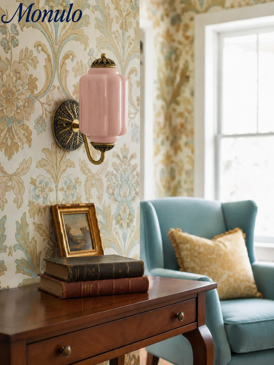 Melkglazen Wandlamp Eloise voor Hal en Slaapkamer | Vintage Wandverlichting met Melkwit Glas | Sansoti