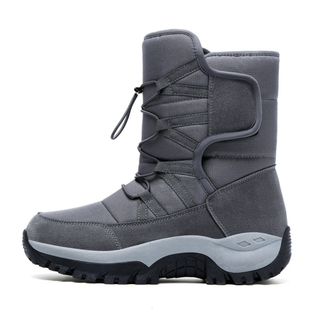 Wasserdichte Damen-Winterstiefel mit warmer Fütterung, Klettverschluss, rutschfester Sohle, knöchelhoch, Snowboots und Outdoorschuhe | Sansoti