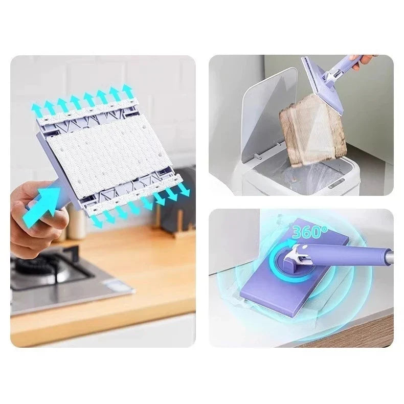 Mop with Automatic Wringing System Quick-Drying Microfiber Floor Mop for Clean, Hygienic Floor Care | Sansoti