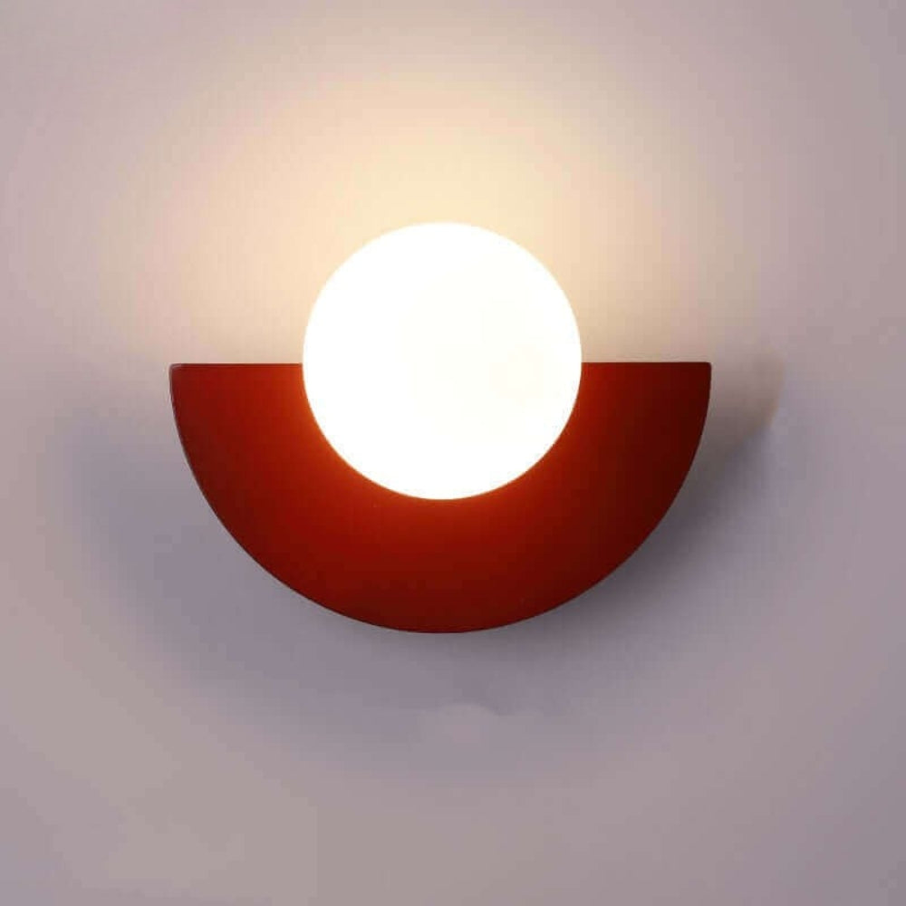 Wandlamp – Moderne Wandverlichting met Kleurrijke Kap – Scandinavisch Design – Woonkamer Slaapkamer Gang | Sansoti
