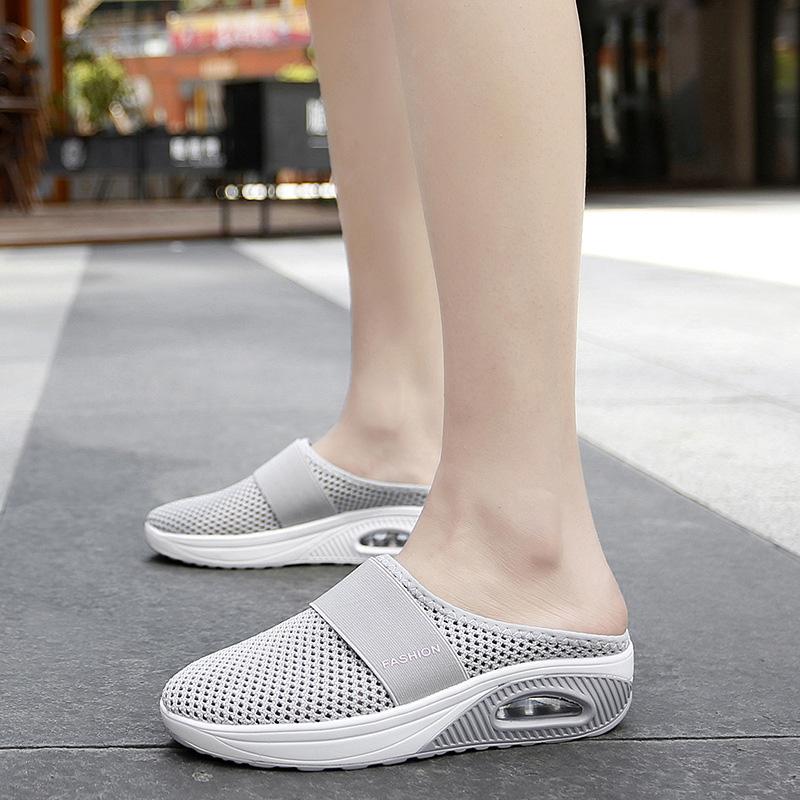 Orthopedische Pantoffels met Luchtkussen Ergonomische Instapschoenen Diabetesvoeten Ademend Mesh Extra Zacht Voetondersteuning Antislip Zool Dames Heren Indoor Outdoor Comfortschoenen | Sansoti