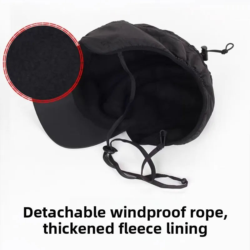 Bonnet d'hiver avec couvre-oreilles et doublure en polaire, réglable, coupe-vent et chaud, 56-62cm, unisexe, tour de tête, ski | Sansoti