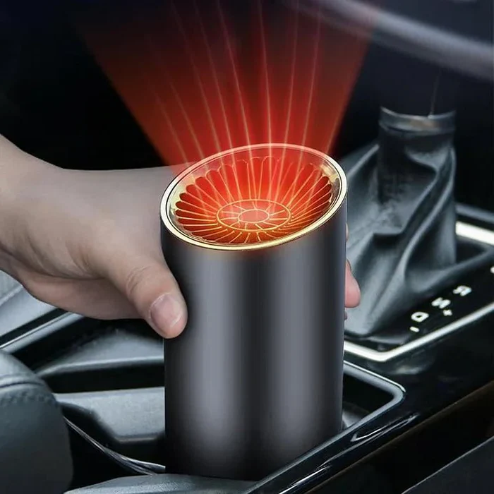 Auto Verwarming Bekerhouder 12V 150W – Compacte Voertuigkachel met 360° Draaibare Luchtstroom voor Snelle Opwarming en Ruitontdooiing | Sansoti