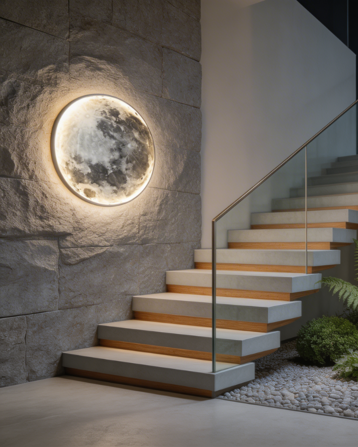 Maanverlichting Wandlamp LED met Reliëf 3D Sfeerverlichting Vollemaan Effect voor Slaapkamer Woonkamer Ontspanning Meditatie | Sansoti