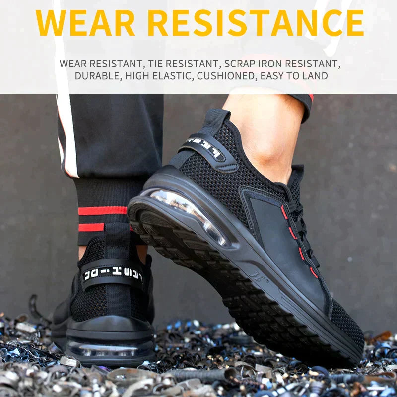 Veiligheidsschoenen met Stalen Neus Ultralight Antislip Werkschoenen Ademend voor Bouw Magazijn Industrie | Sansoti