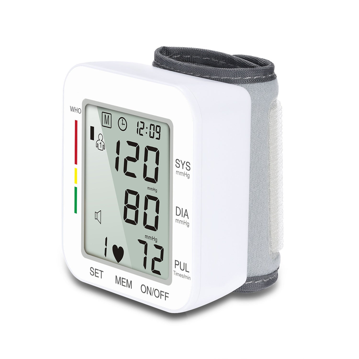 Digitale Polsbloeddrukmeter met LCD-scherm voor Nauwkeurige Thuismeting en Gezondheidsmonitoring Thuis | Sansoti