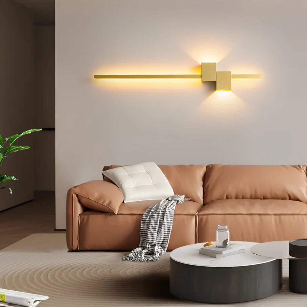 Applique Murale LED Moderne Aluminium 62cm Blanc Chaud Noir Blanc Or | Restfield