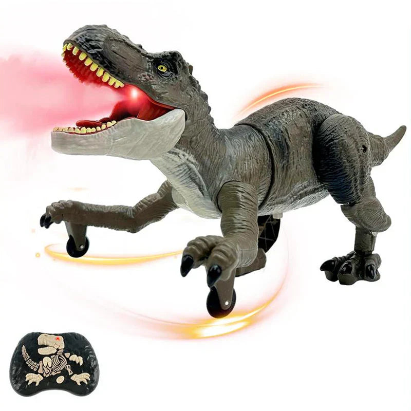 Bestuurbare Prehistorische Speeldino met Mistfunctie – Bewegende Robot Dino voor Kinderen – Oplaadbaar met Afstandsbediening – Dinosaurus Speelgoed met Geluid en Lichteffecten | Sansoti