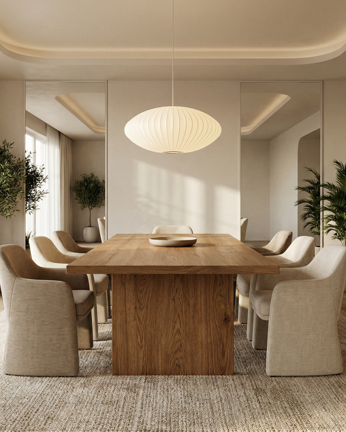 Moderne Ronde Hanglamp Met Geribbelde Kap En Warme Sfeerverlichting | Sansoti