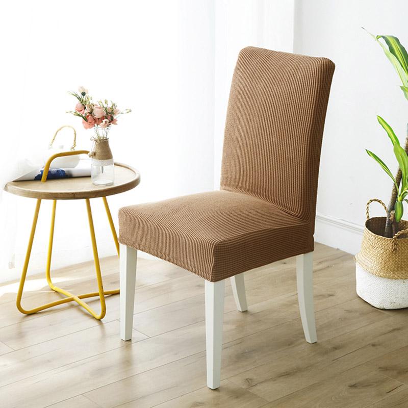 Elastische Stoelhoes Set 4 Stuks Stretch Beschermer Universeel Wasbaar Effen Kleuren Eetkamer Stoelhoezen | Sansoti