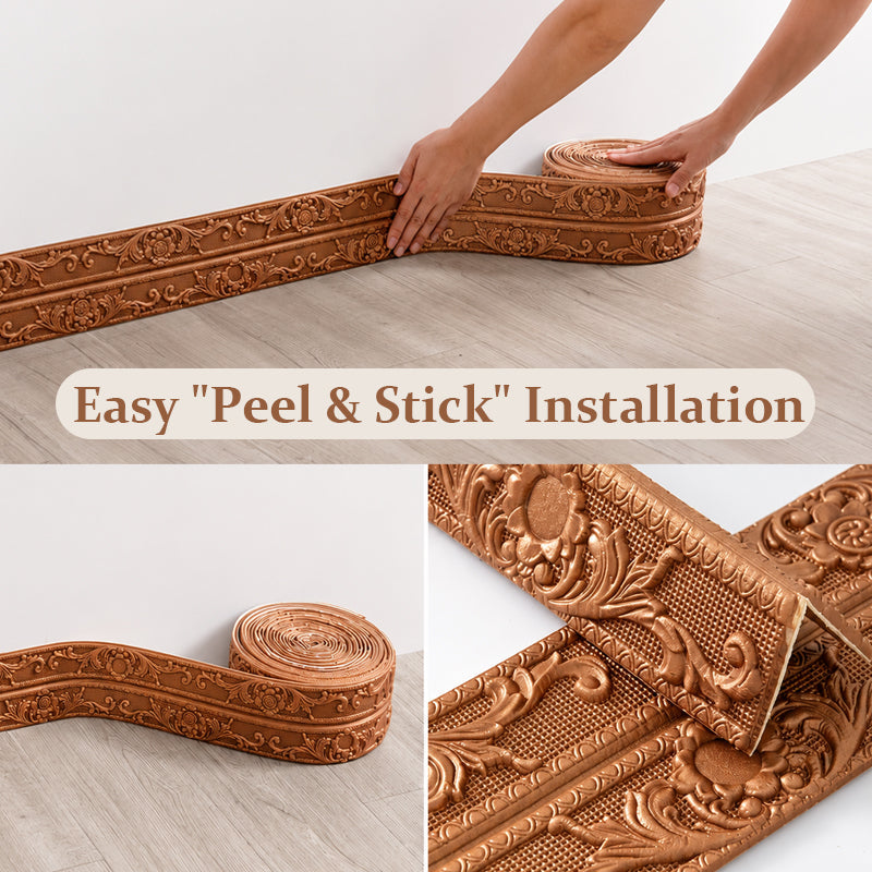 Self-Adhesive Decorative Wall Trim Vintage Finish for Walls and Furniture Flexible 10 Meter Peel and Stick | Sansoti
