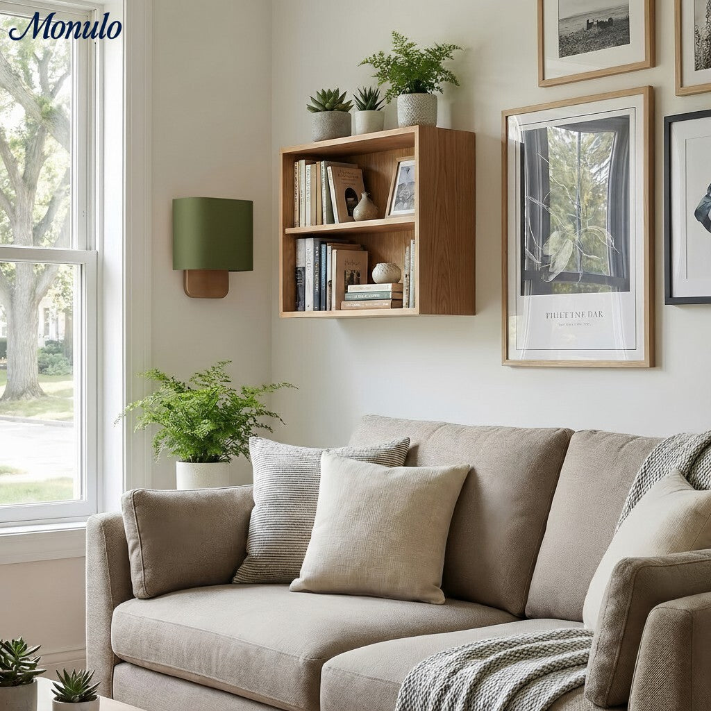 Stoffen Wandlamp met Metalen Fitting voor Leeslicht Slaapkamer | Sansoti