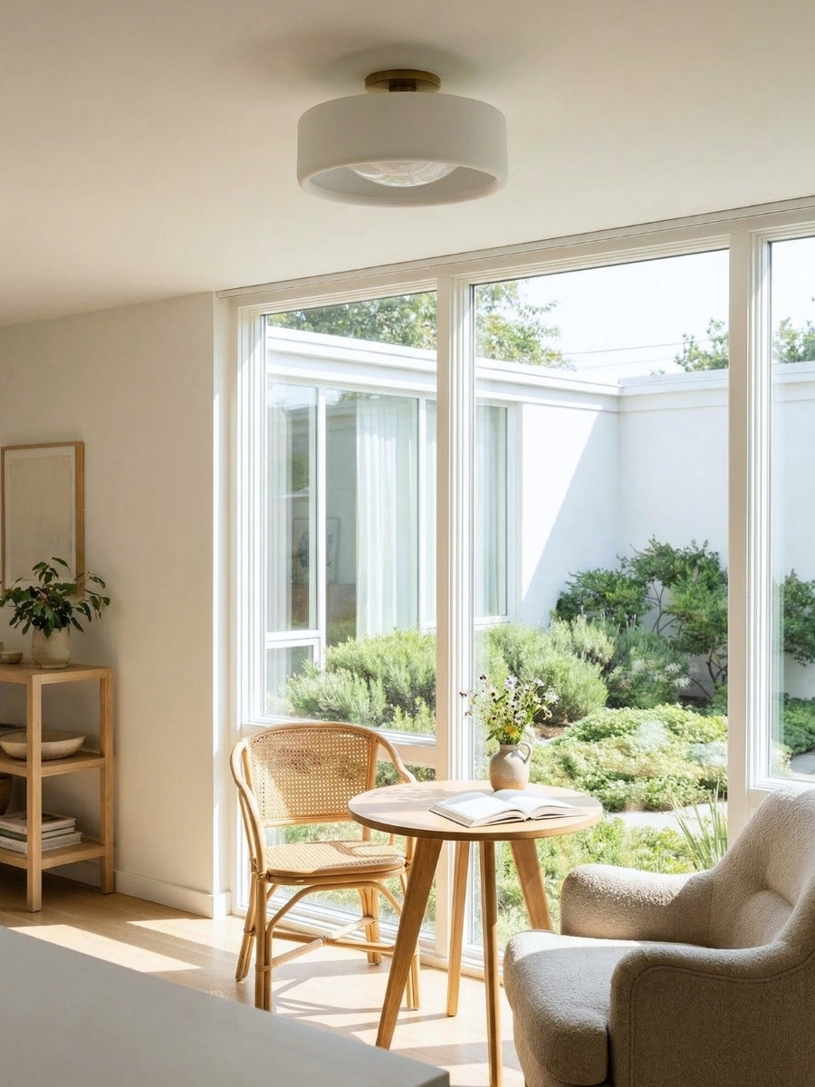 Porselein Plafondlamp Rond Modern – Zachte Sfeerverlichting voor Gang Kantoor Keuken | Sansoti