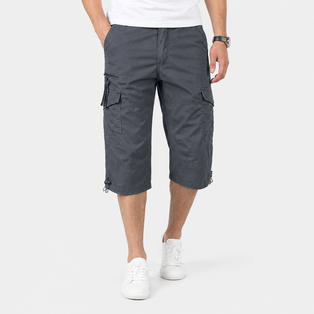 Cargo-Wandershorts für Herren Schnelltrocknend Bis zum Knie Mehrere Taschen Outdoor-Bermudashorts Elastischer Bund Sommer Casual | Sansoti