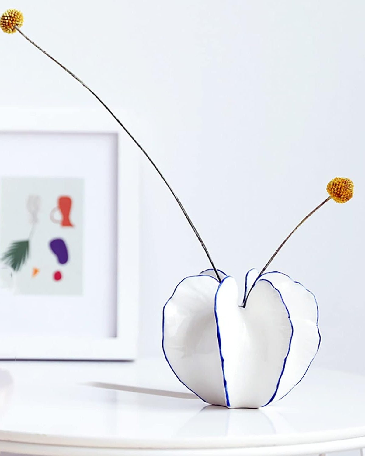 Keramische Sierpot met Moderne Silhouet voor Droogbloemen en Kunstplanten | Sansoti