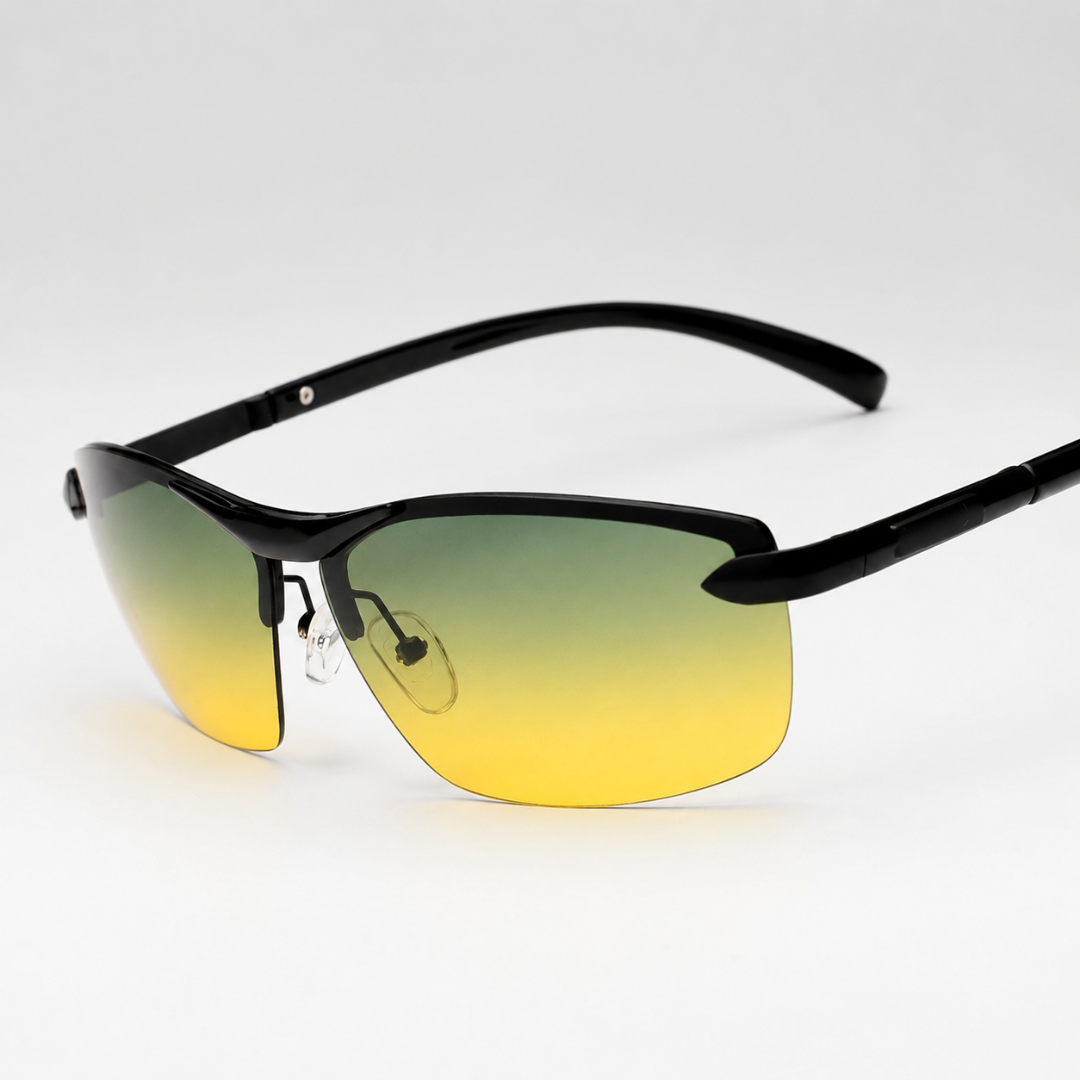 Lightweight Polarized Sunglasses Half-Frame Photochromic UV400 Protection Sports Cycling Driving | Sansoti