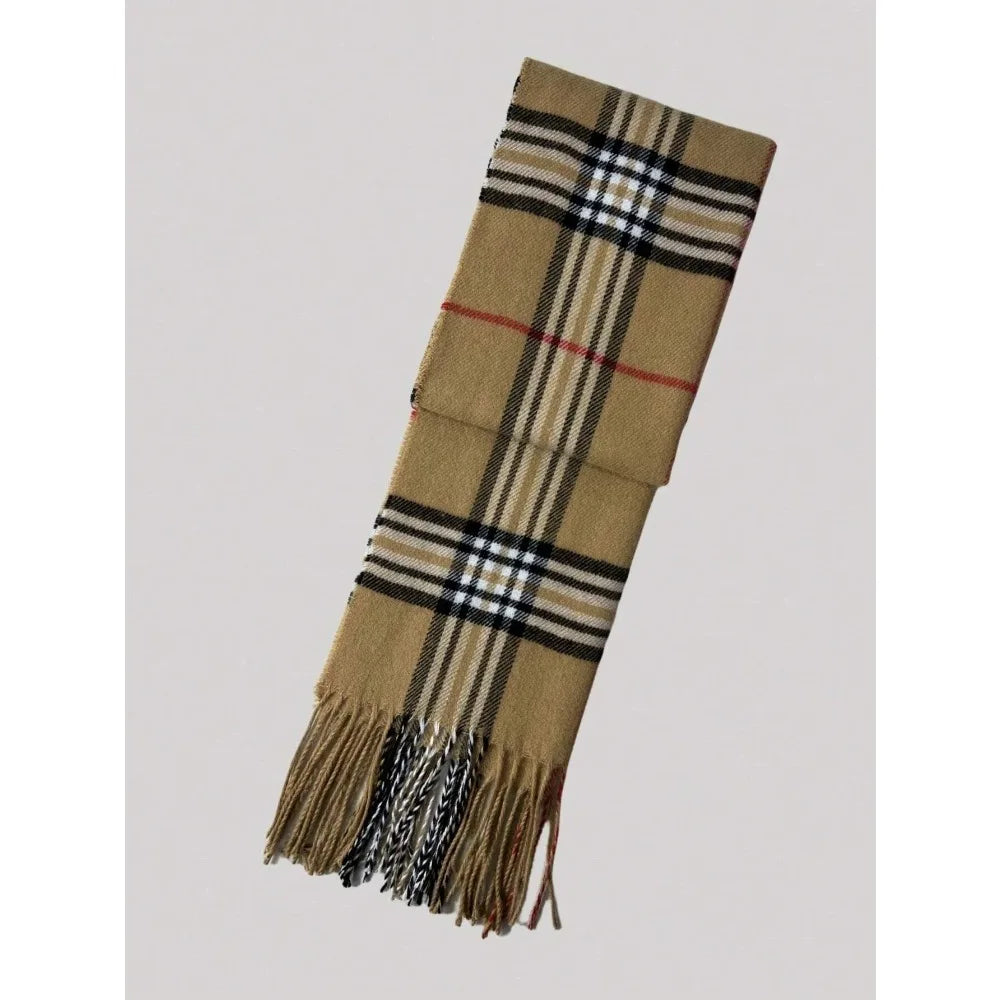 Checked Scarf with Soft Cashmere Touch, Winter Warmth for the Neck, Unisex Accessory for Men and Women, Outdoor | Sansoti